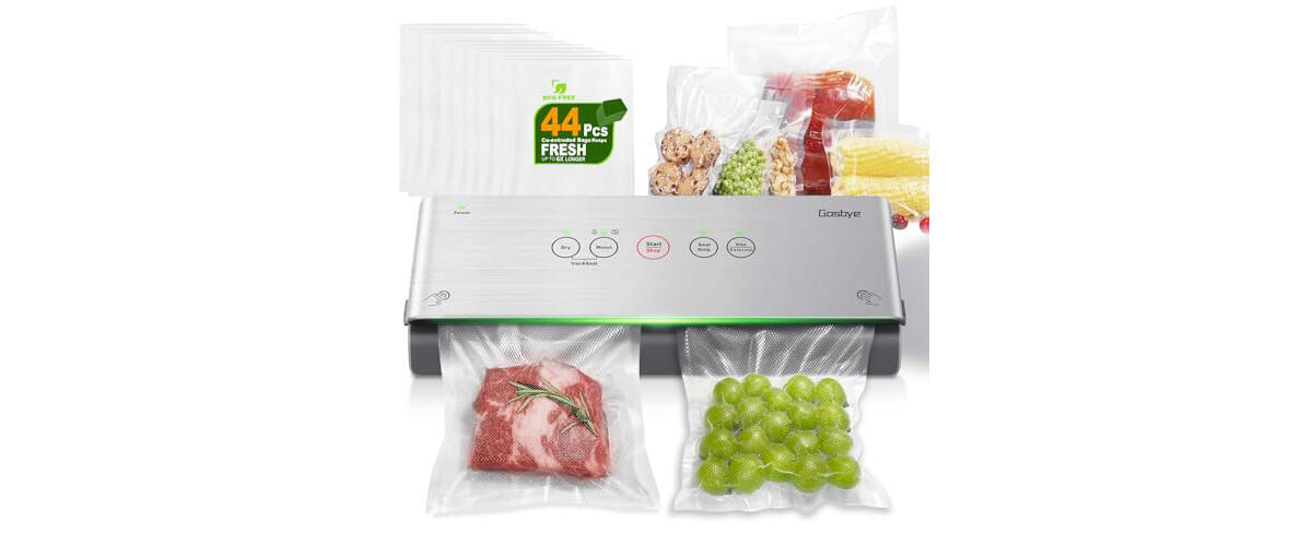 Vacuum Sealer Machine Powerful 90Kpa Precision 6-in-1 Compact Food  Preservation System with Cutter, 2 Bag Rolls & 5 Pre-cut Bags, Widened 12mm  Sealing