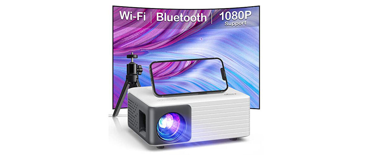 Proyector AKIYO 9000 Lumenes 1080p WiFi HDMI -Blanco