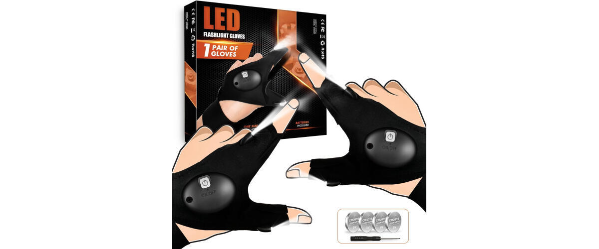 Ryebso LED Flashlight Gloves