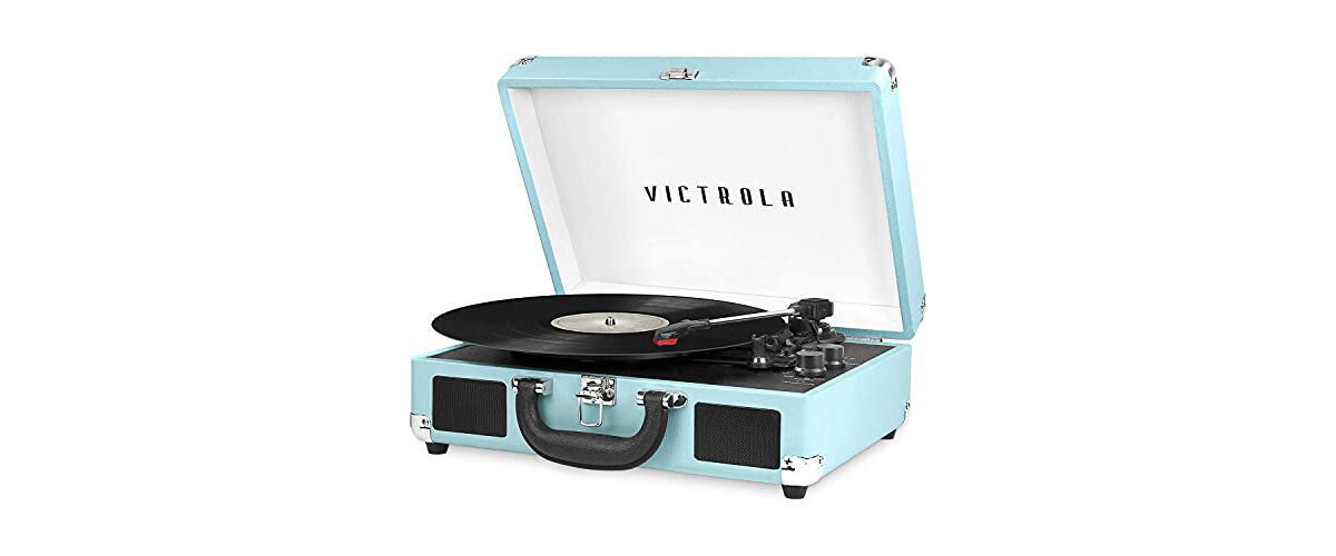Kedok Record Player Vintage 3-Speed Bluetooth Vinyl Turntable with Stereo  Speaker, Belt Driven Suitcase Vinyl Record Player