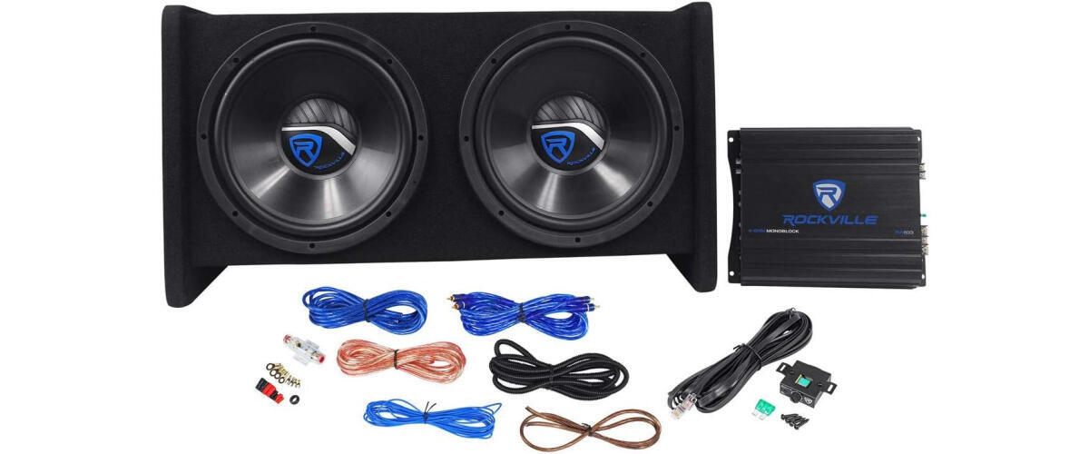 Seventour 10 800W Slim Under Seat Powered Car Subwoofer, Car/Truck Audio  Sub Built in Amplifier, New Upgrade with Blue LED Ambient Light