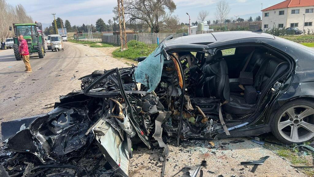 רכב שהותקף ב דרום לבנון 12.2.24 מלחמה בעזה