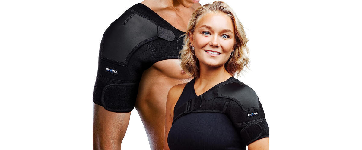 Shoulder Brace for Men Women - for Torn Rotator Cuff Support,Tendonitis,  Dislocation, Bursitis, Neoprene Shoulder Compression Sleeve Wrap by Zenkeyz  (Black, XS) : : Health & Personal Care