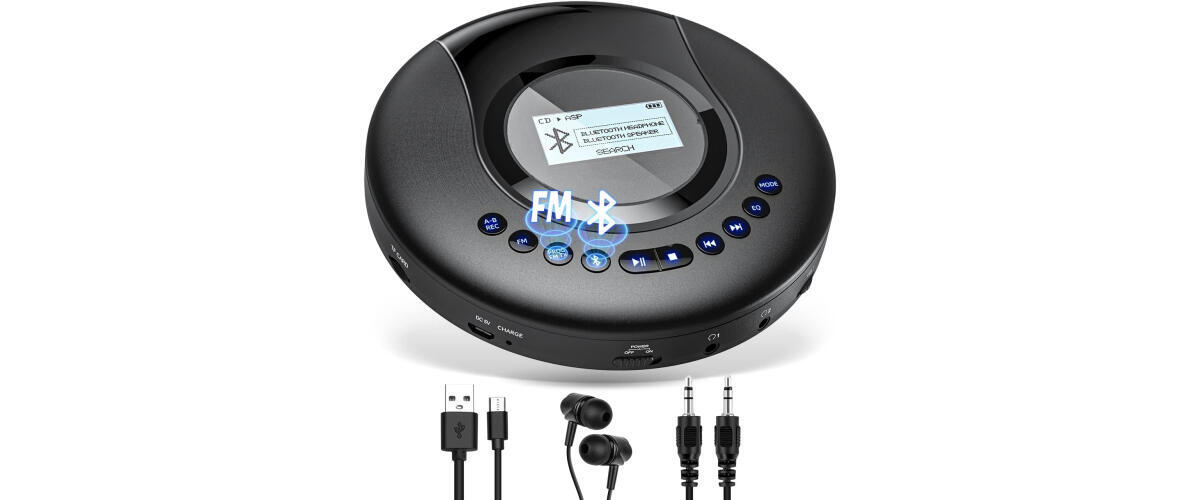 ARAFUNA Portable Bluetooth CD Player 