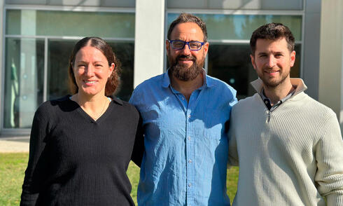 Michal Tsur with Prof. Amedi and Or Shoval. 