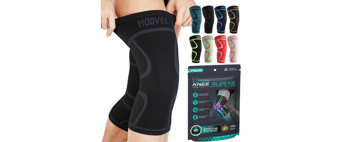 Scuddles Compression Knee Sleeve - Best Knee Brace for Meniscus Tear,  Arthritis, Quick Recovery etc. - Knee Support for Running, Crossfit,  Basketball