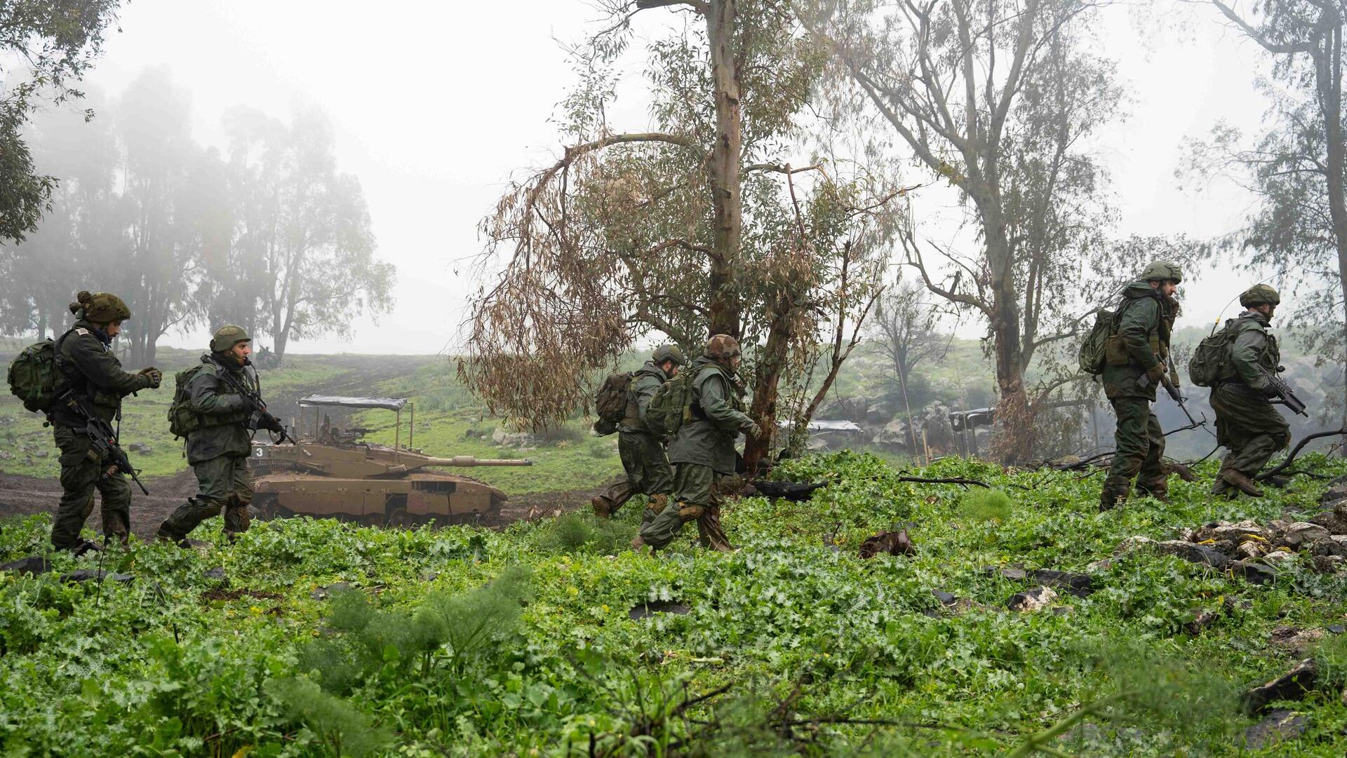 חיילים פעילות צה"ל ב צפון גבול לבנון 19.2.24 מלחמת עזה