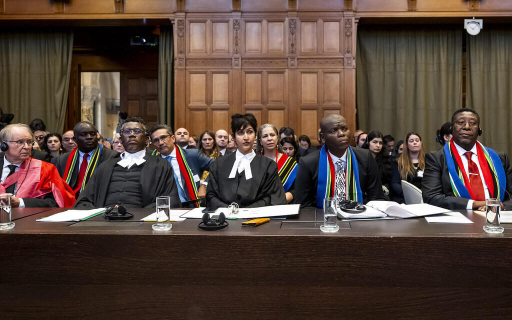 South Africa's legal team at the International Court of Justice on January 11 at the Hague.