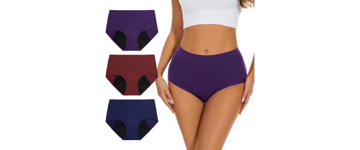 AIRCUTE Washable Urinary Incontinence Cotton Underwear for Women