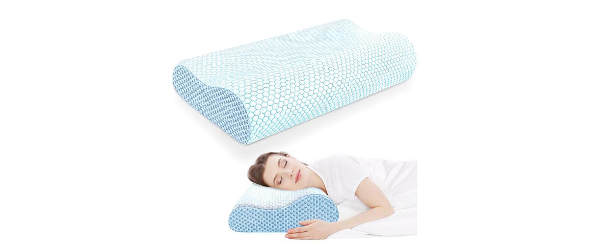 EPABO Contour Memory Foam Pillow Orthopedic Sleeping Pillows, Ergonomic  Cervical Pillow for Neck Pain - for Side Sleepers, Back and Stomach  Sleepers