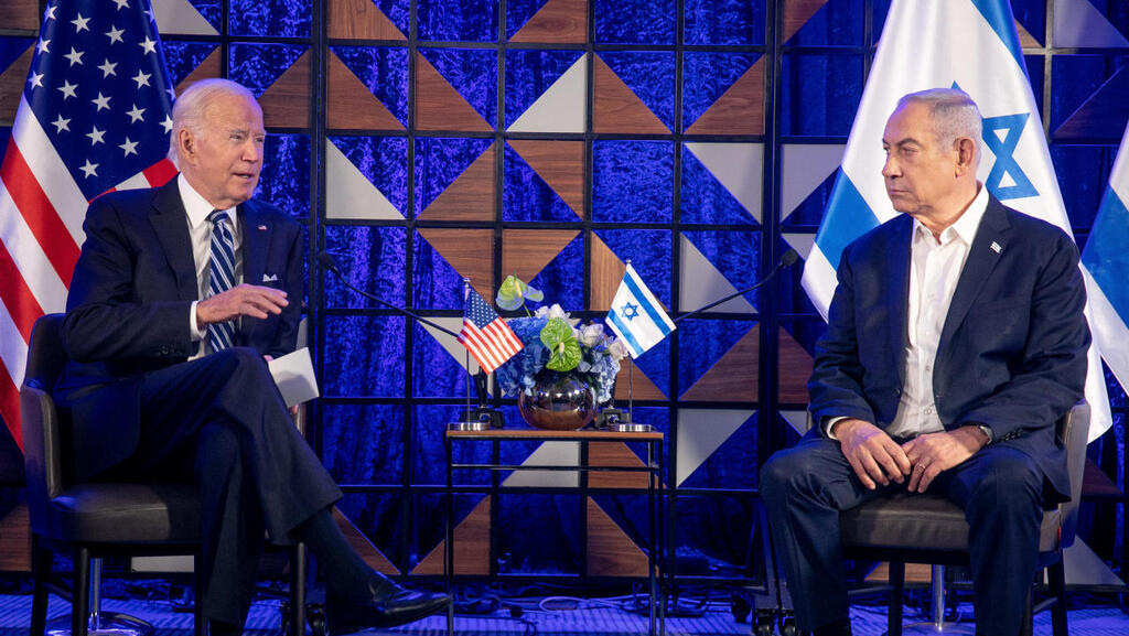ראש הממשלה בנימין נתניהו ונשיא ארה"ב ג'ו ביידן בפגישתם בישראל
