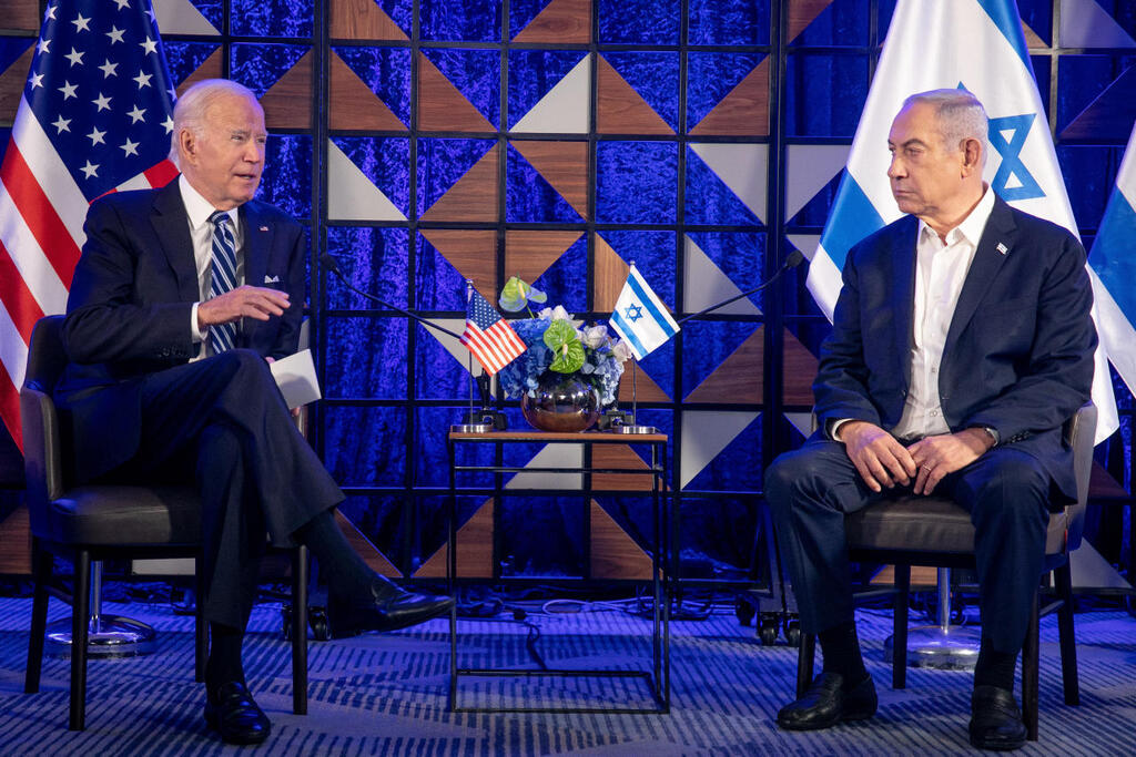 ראש הממשלה בנימין נתניהו ונשיא ארה"ב ג'ו ביידן בפגישתם בישראל
