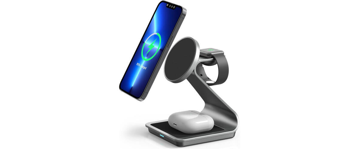 Rueseio Wireless Charger Station for Apple Devices