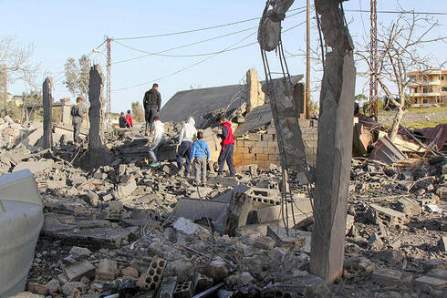 הרס ב דרום לבנון אחרי הפצצה של חיל האוויר שבוצעה אתמול, צילום: Rabih DAHER / AFP