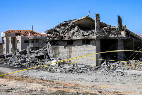 הרס בבעלבכ אחרי תקיפות צה"ל אתמול, צילום: AFP