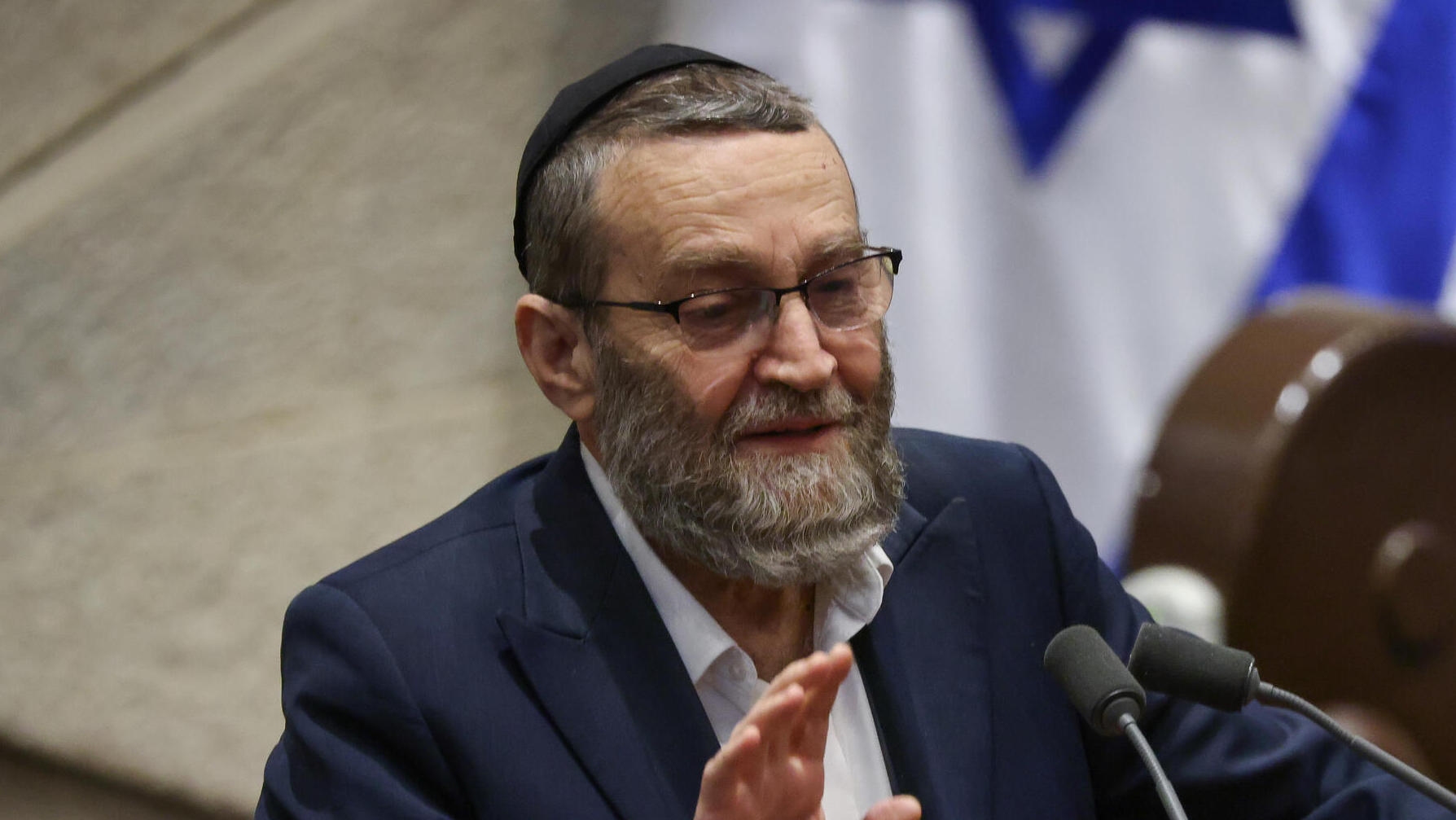 יו"ר ועדת הכספים משה גפני ב מליאת הכנסת כנסת אישור ה תקציב 2024 13.3.24 