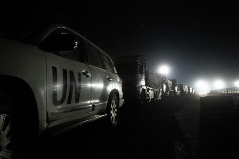 משאיות עם סיוע הומניטארי לרצועת עזה, צילום: דובר צה"ל