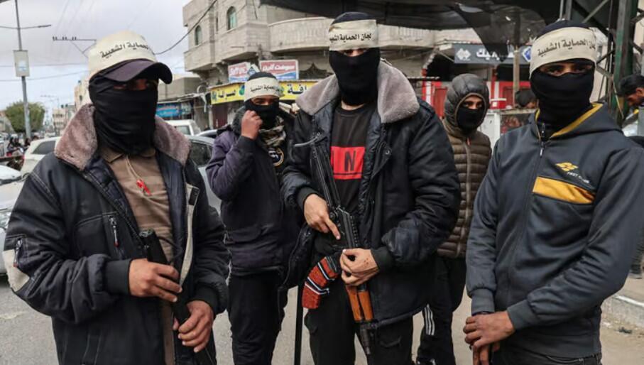 חמושים פלסטינים ברחובות רפיח