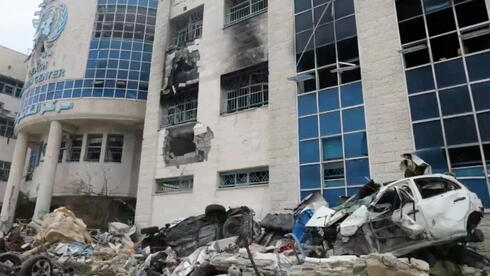 A destroyed UNRWA facility in Gaza. 