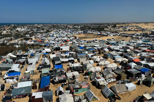 אוהלי פליטים ברפיח, צילום: REUTERS/ Bassam Masoud