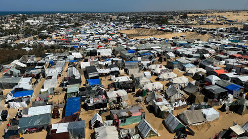 אוהלי פליטים ברפיח, צילום: REUTERS/ Bassam Masoud