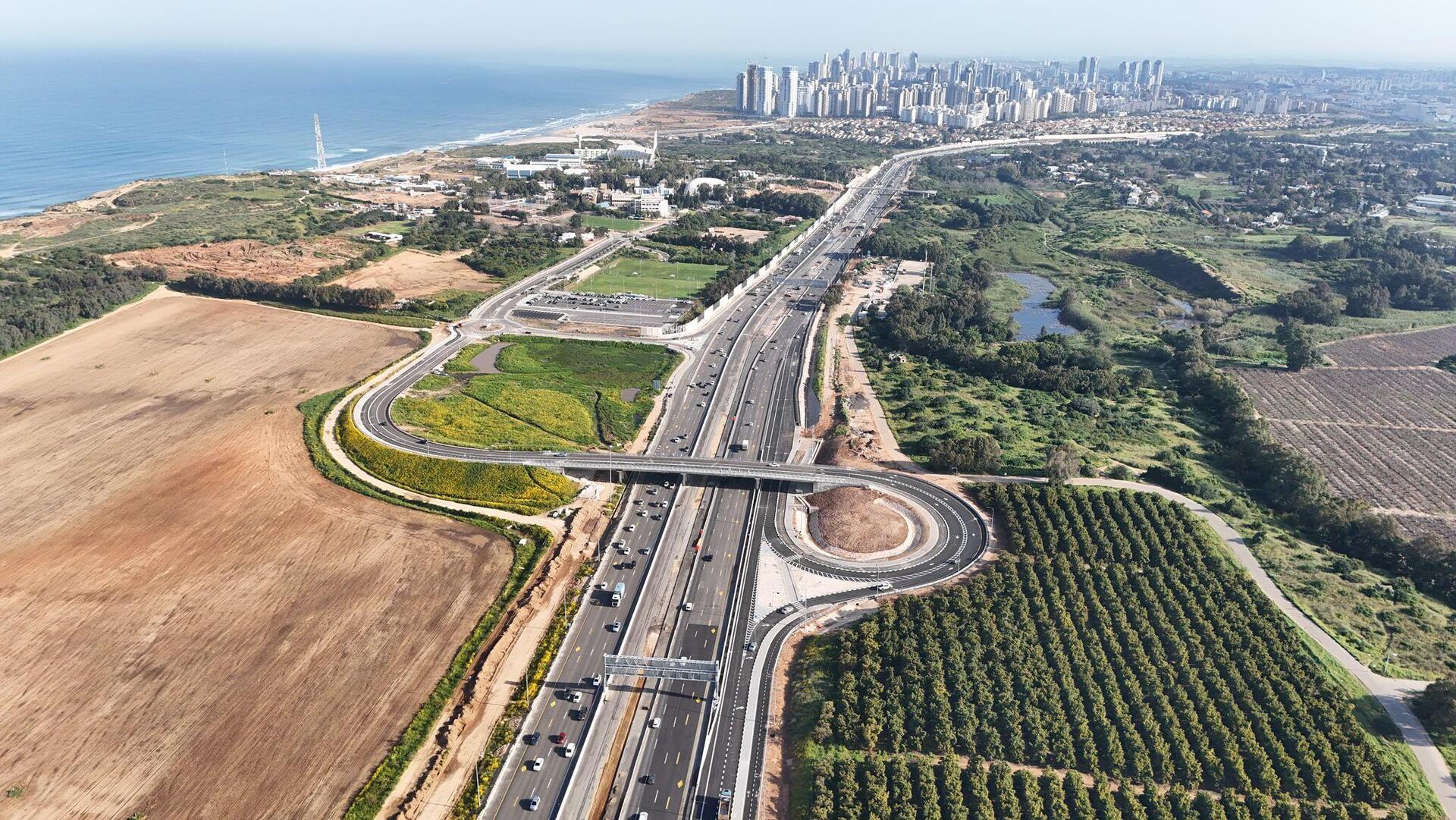 כביש החוף מחלף וינגייט נתיבי איילון 