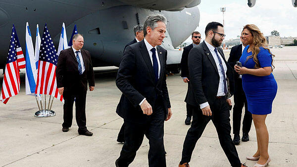 מזכיר המדינה אנתוני בלינקן מגיע לישראל, צילום: AFP