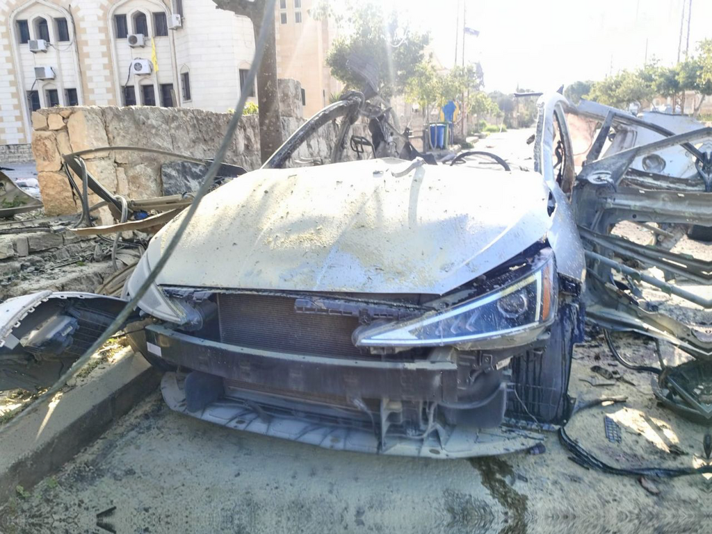 רכב שנפגע בדרום לבנון