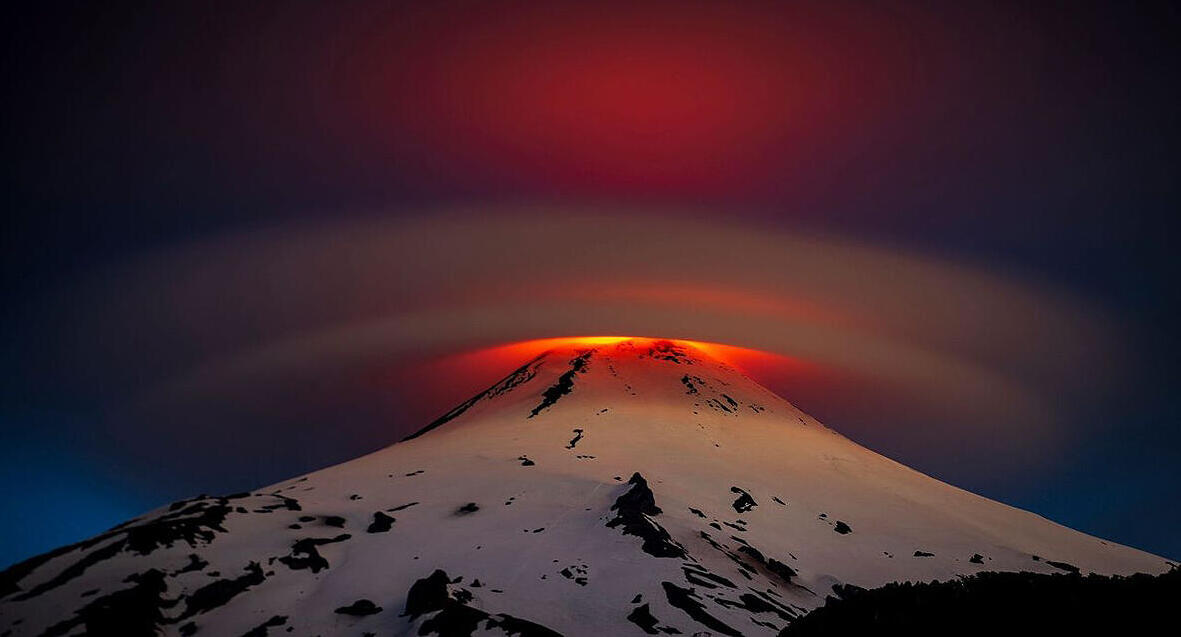 פוטו תחרות צילומי טבע 2024 הר הגעש וילארקה צ'ילה 