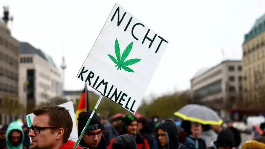 הפגנה בברלין בעד הלגליזציה של מריחואנה