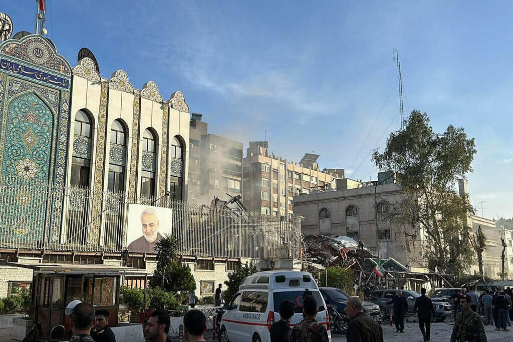 זירת התקיפה שגרירות איראן ב דמשק סוריה 1.4.24