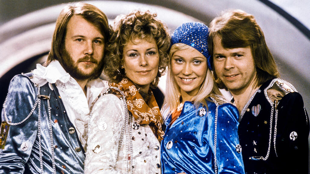חברי להקת אבבא ABBA באירוויזיון 1974 פנאי