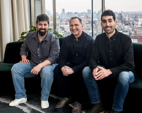 Cyera co-founders Yotam Segev (right) and Tamar Bar-Ilan (left) with new Chief Strategy Officer Jason Clark (center). 