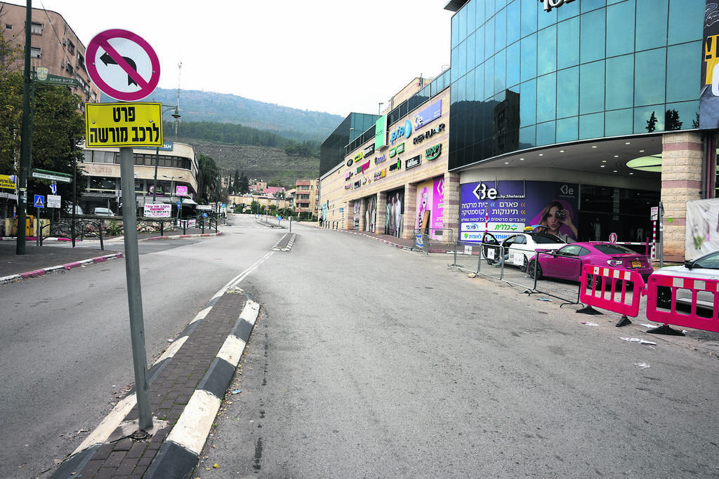 מרכז העיר קריית שמונה שומם בעקבות הירי של חיזבאללה