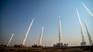 שיגור טילים איראניים, צילום: AFP