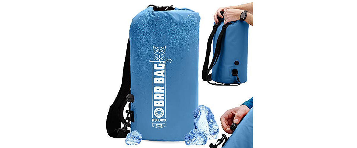 FE Active Waterproof Cooler Backpack - 35L Ice Soft Cooler Dry Backpack,  Insulated Cooler Bag. Great Beach Bag, Fishing Bag & Ice Chest. Compact for