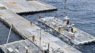 בניית נמל הסיוע עזה רציף צבא ארה"ב