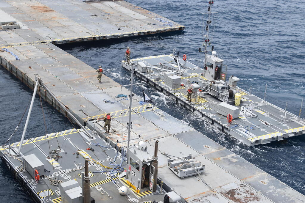 בניית נמל הסיוע עזה רציף צבא ארה"ב