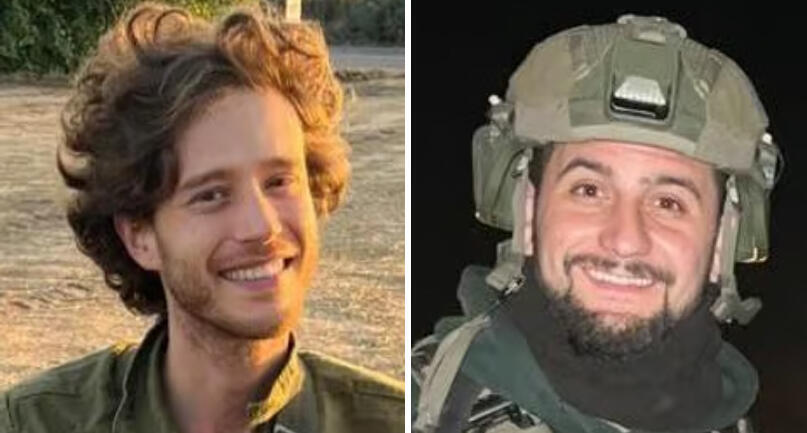 מימין רס״ר במיל' נחמן נתן הרץ ורס״ר במיל' דן קמחג׳י חיילים שנהרגו אתמול