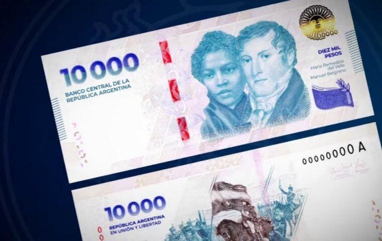שטרות כסף 10,000 פזו ארגנטינה
