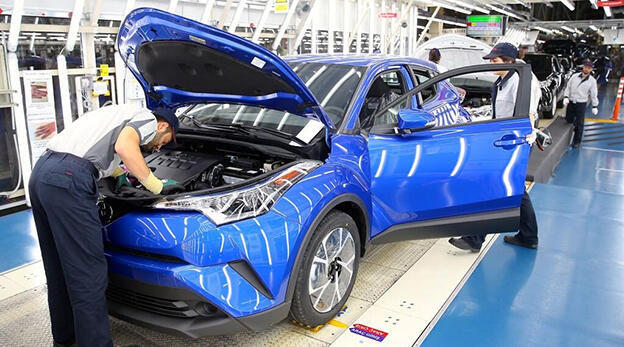 מפעל להרכבת מכוניות טורקיה טויוטה CH-R וידאו