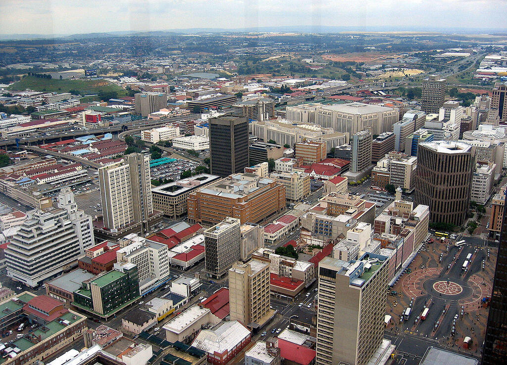 מרכז העיר יוהנסבורג בדרום אפריקה