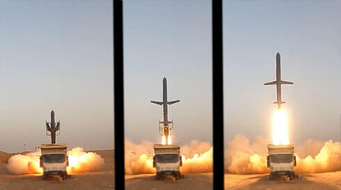 שיגור של טיל שיוט ממשאית, צילום: תיעוד איראני