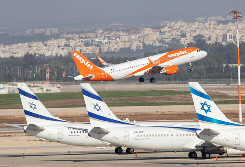 An easyJet flight takes off from Israel. 