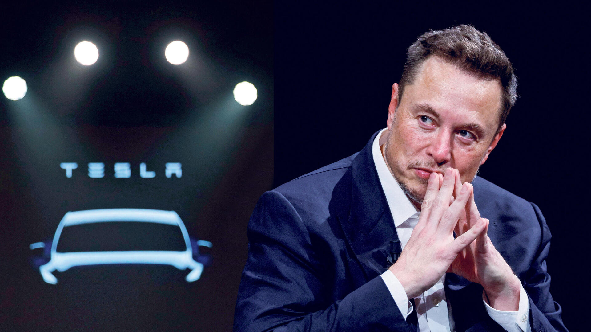 מימין אלון מאסק ואירוע עבר של טסלה