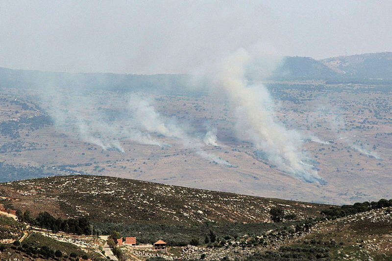 נפילות רקטות ב רמת הגולן שירה חיזבאללה מ דרום לבנון לצפון 17.5.24 מלחמה בעזה