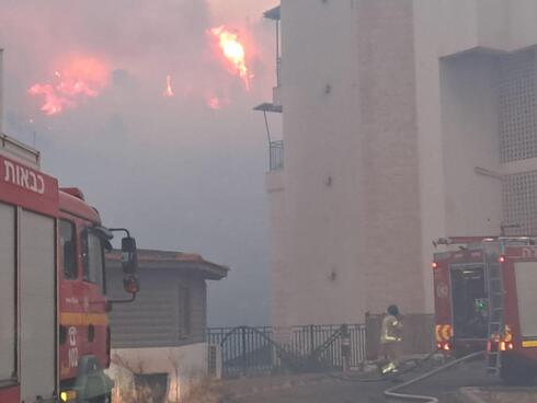 שריפה בקריית שמונה, צילום: דוברות כבאות והצלה