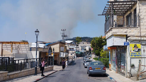 שריפה צפת מלחמה חיזבאללה, צילום: גיא נרדי