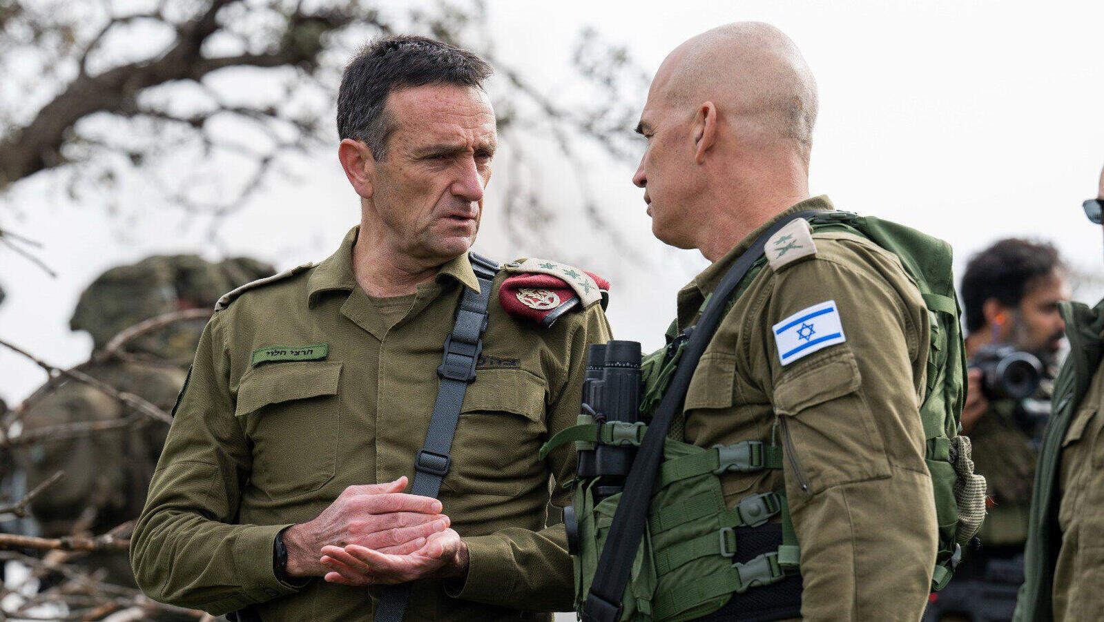 אלוף פיקוד הצפון אורי גורדין עם הרמטכ"ל הרצי הלוי 17.1.24