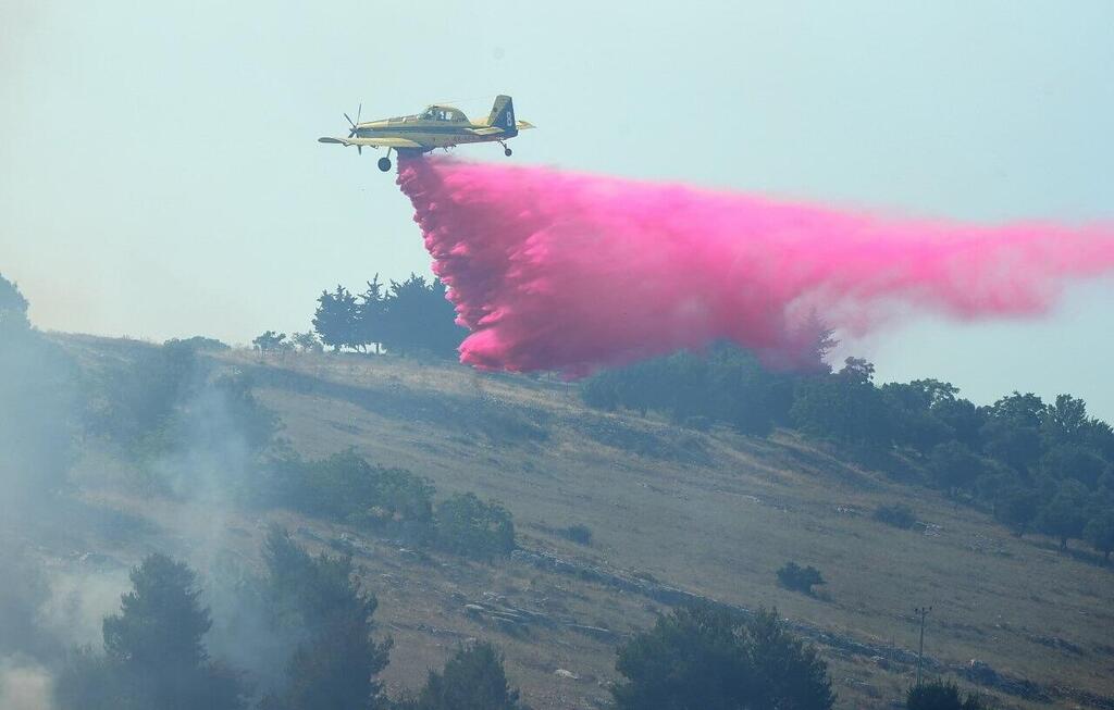 שריפה בצפון סמוך ל ישוב כדיתא לאחר מטח רקטות של חיזבאללה 12.6.24